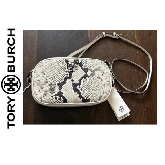 Tory Burch Handbags - NWT ~ TORY BURCH BRITTEN SNAKE EMBOSSED CAMERA BAG CROSSBODY BAG